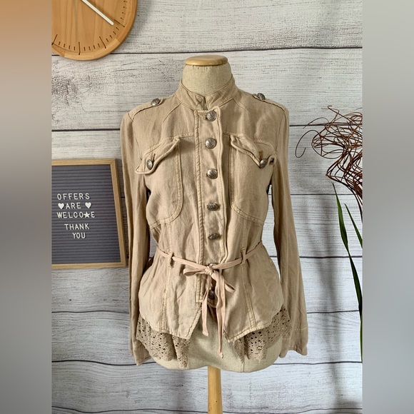 Free People Victorian Boho Neutrals Jacket - Picture 9 of 9